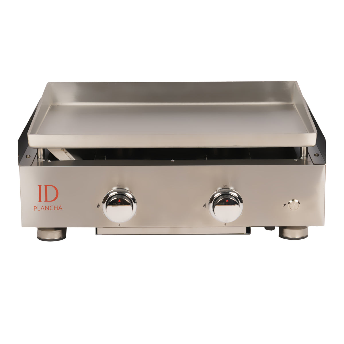 Plancha gaz inox 2 feux – 4 à 6 personnes | ID Plancha de face