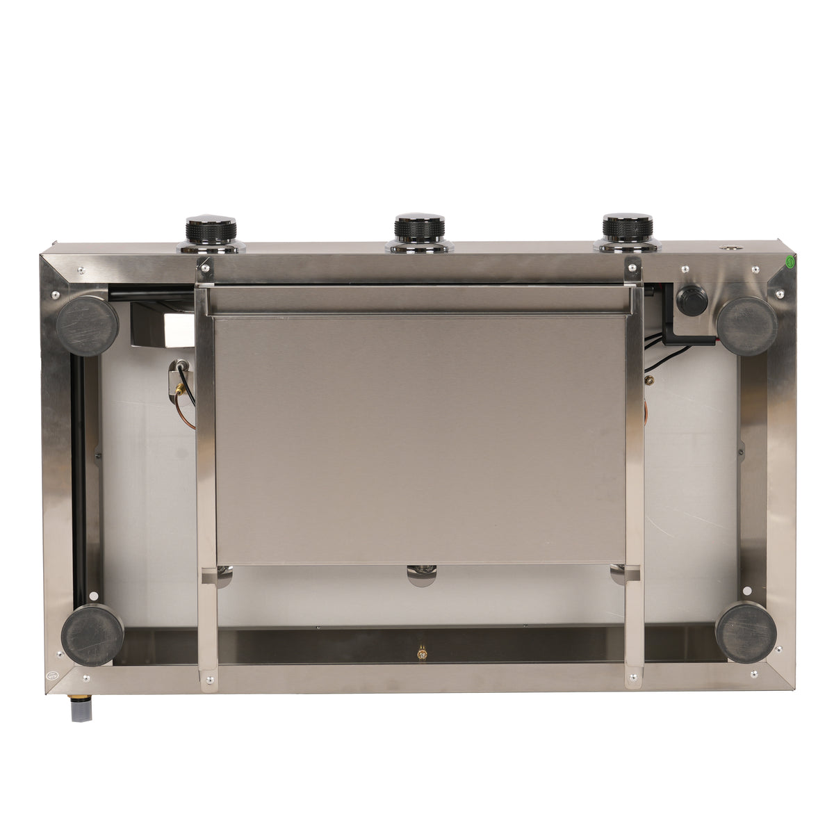 Plancha gaz inox 3 feux – + de 10 personnes | ID Plancha vue de dessous